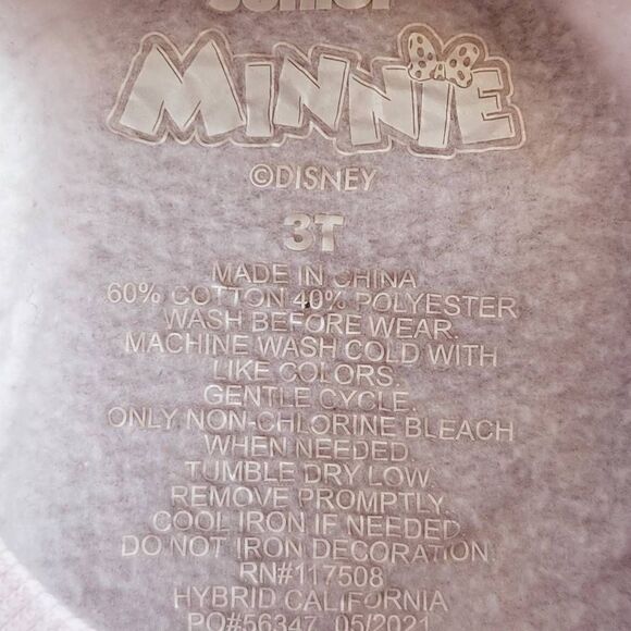 Minnie mouse face girls toddler 3t pink crewneck sweater Disney pullover - Picture 7 of 7